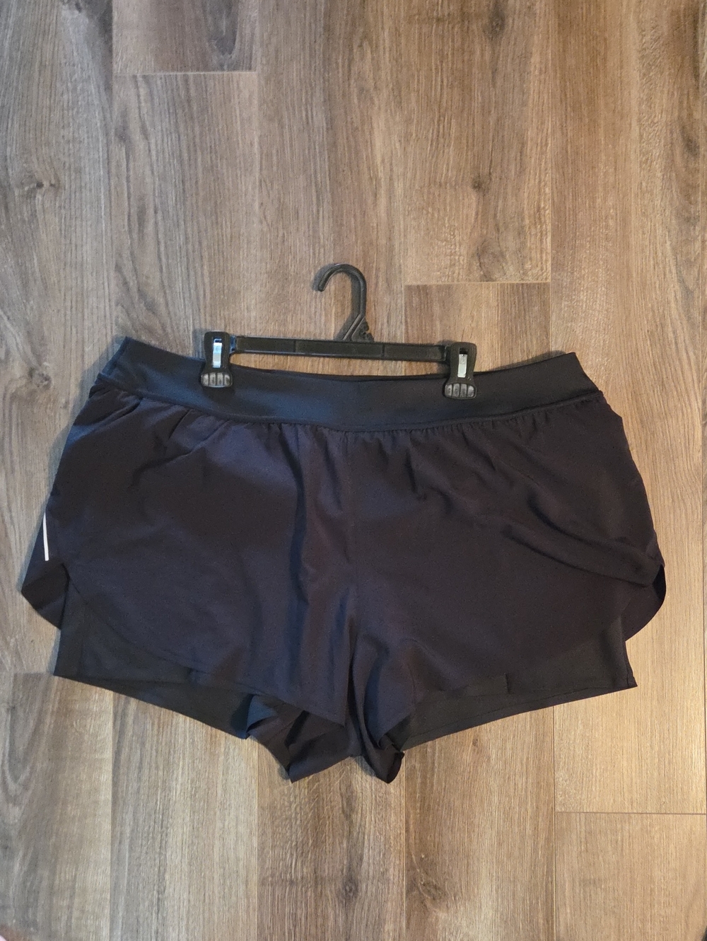 knix XXXL Black Layered Athletic Shorts with Built-In Liner
